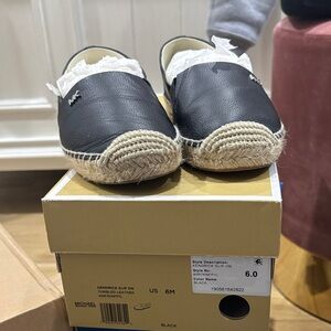 Michael Kors Black Leather Slip-On Loafers